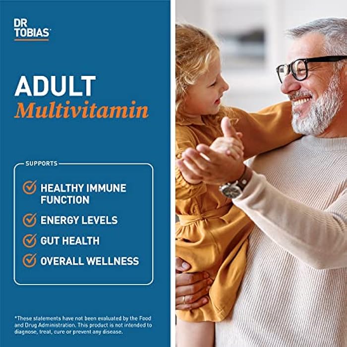 Dr. Tobias Adult Multivitamin for Women & Men, Immune Supporting Vitamins from 42 Fruits, Vegetables, Plus Probiotics, Vegan Multivitamins for Men & Women, Non-GMO, 90 Tablets, 30 Servings - Image 3