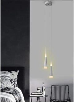 Best Power Modern Dual LED Pendant Light 6961-2-CH with Built-in Three Lighting Levels| Elegant Ceiling Fixture for Modern Interiors  - Image 1
