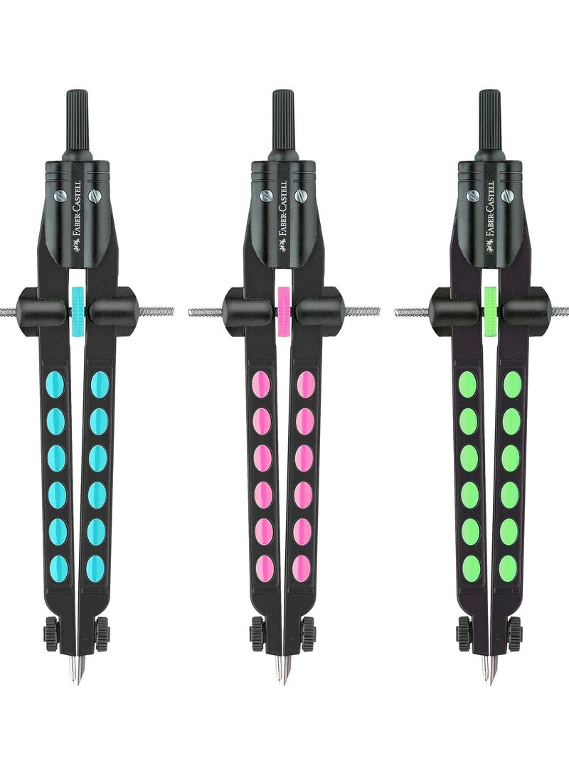 FABER-CASTELL بوصلة سريعة التعديل قطعة واحدة بألوان متنوعة - Image 3