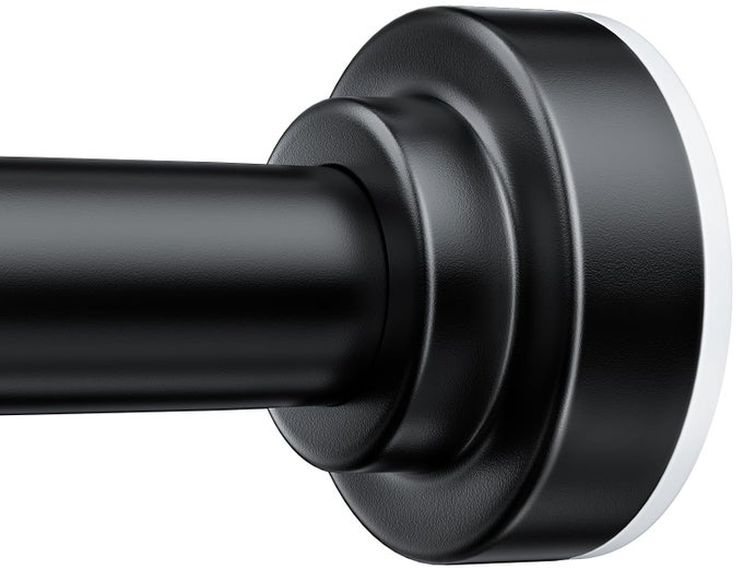 SHOWER CURTAIN ROD 2776 INCH ADJUSTABLE SPRING TENSION CURTAIN ROD NEVER RUST ANTISLIP SHOWER CURTAIN ROD FOR BATHROOM NO DRILLING NEVER COLLAPSE EASY TO USE BLACK