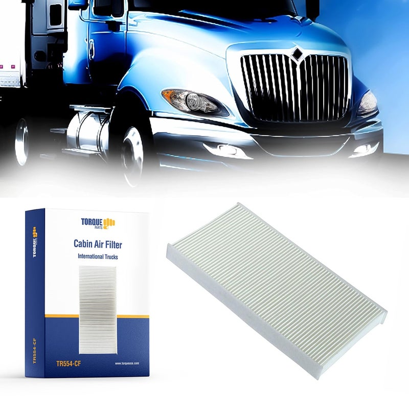 TORQUE AF27958 Cabin Air Filter Compatible with Select International 4000 Durastar Prostar Semi Trucks Accessories Parts Replaces 3839141C1 24466 PA5679 CAF24015 AF2486 4466 TR554