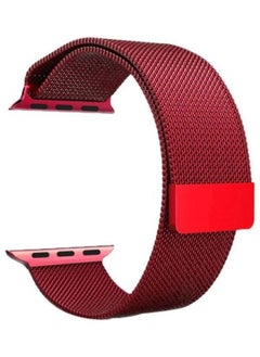 PROMASS Replacement Strap Watchband For Apple Watch Series 7 45mm / 6 / SE / 5 / 4 44mm / 3 / 2 / 1 42mm Red 