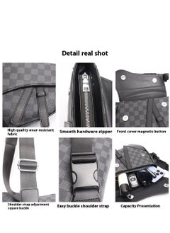 Skycare PU Leather Saddle Bag with Plaid Pattern, Crossbody Pack for Women Men Fashionable Belt Bag Travel Bags for All Outdoor & Indoor Activities - pzsku/Z78C1E88D9C15E482BF54Z/45/_/1714391501/06c0f931-26a3-4d0e-905c-2ba2147963c5