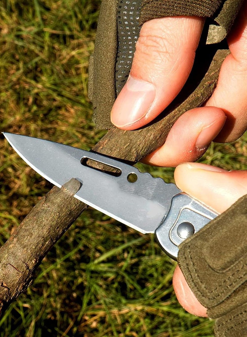 Generic Pocket Knife, 420HC High Performance Stainless Steel 58HRC Hardness Folding Knife with Pocket Clip, Ultra Portable for Camping Hiking Backpacking  - Image 3