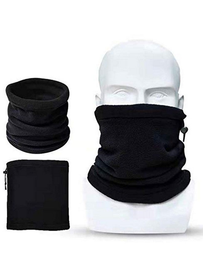 GUSTAVE¬Æ Black Face Shield Polar Fleece Neck Warmer Comfy Snood Scarf Ski Motorbike Mask - Image 1
