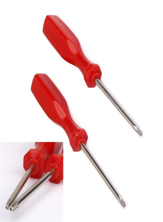 Hosfairy 2pcs T8/T10 Screwdriver Security Screwdriver Tool for Xbox 360/Ps3/Ps4 (Red) - Image 3