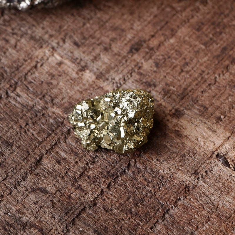 9Dzine 9Dzine Pyrite Cluster Stone from Peru Pyrite Stone Original Golden Pyrite Crystal Raw Stone 510 Grams Pyrite Raw Cluster Stone for Wealth Attracts Business Dcor Luck Gold - Image 4