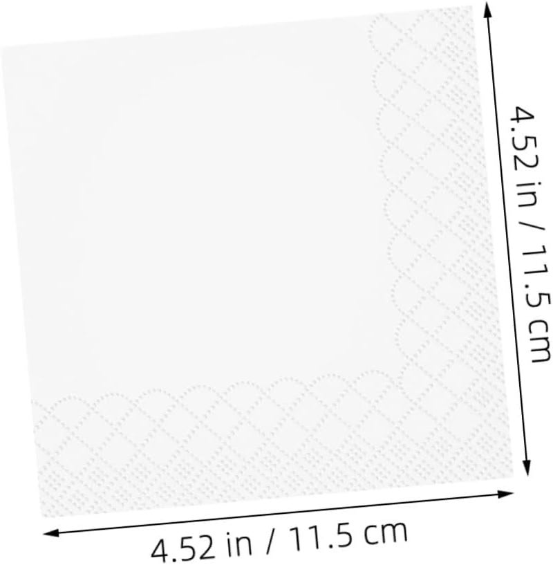 Beaupretty White Disposable Paper Napkins 100 Sheets Decorative Dinner Napkins For Party Holiday Restaurant - Image 3