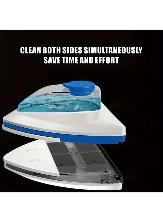 Double Sided Magnetic Window Cleaner ABS Material Glass Wiper Tool For Home Blue - Image 5