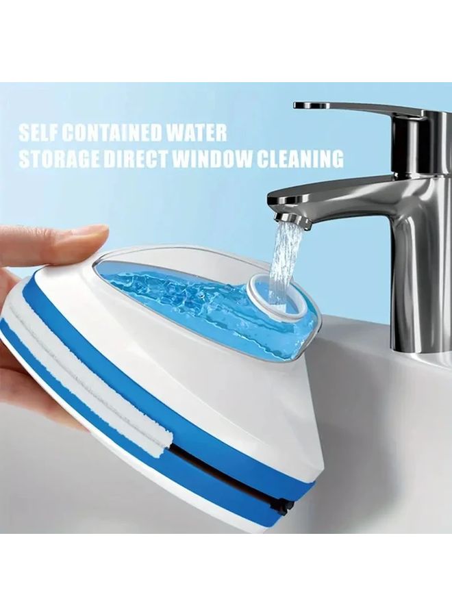 Double Sided Magnetic Window Cleaner ABS Material Glass Wiper Tool For Home Blue - Image 3