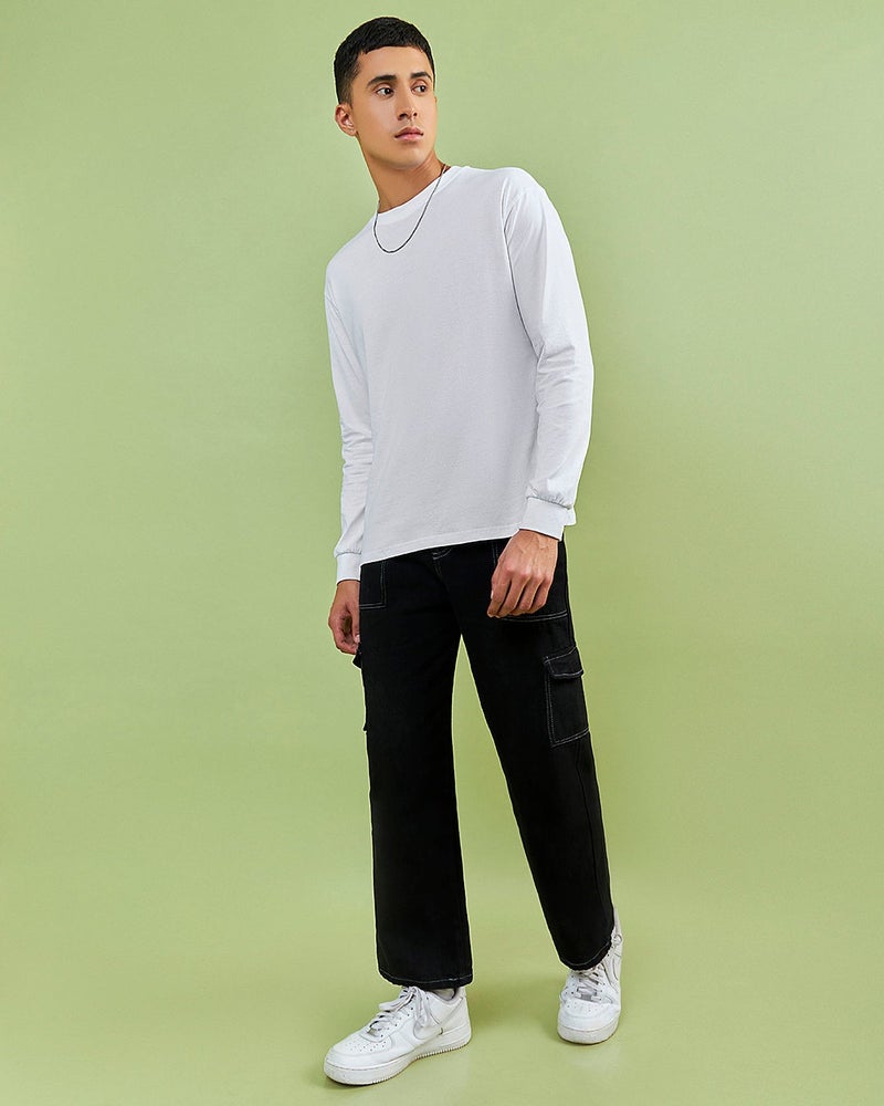 بيواكوف تي شيرت أبيض رجالي واسع - Image 5