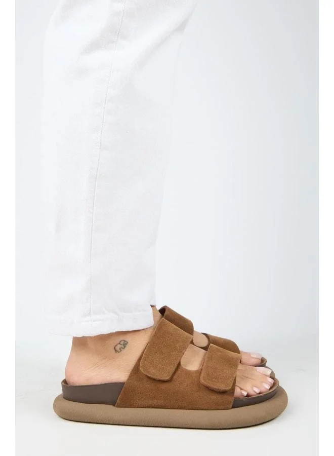 Manijero  Lillo Women's Genuine Leather Double strap Taba Slippers. for Women | Best Price UAE