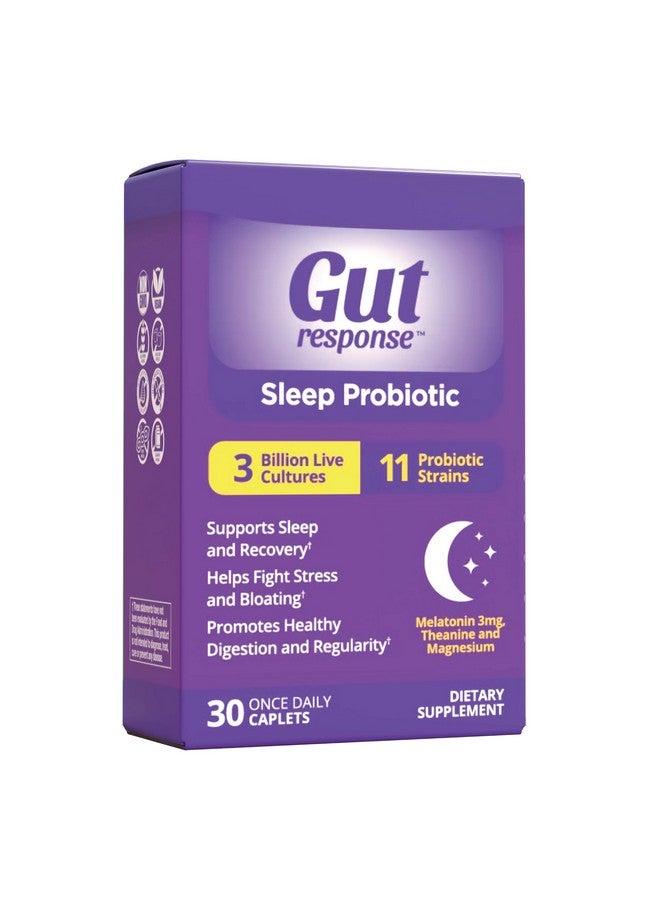 Sleep Probiotic for Men & Women, Slows Down Digestive Aging, Supports Sleep and Recovery, Promotes Healthy Gut, Vegan, Gluten Free & Soy Free, 3 Billion CFU, 30 Caplets - Image 1