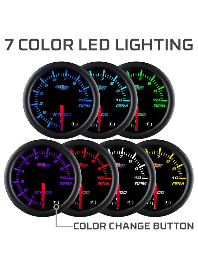 GLOWSHIFT Tinted 7 Color 2 Tachometer Gauge by GlowShift - Image 4
