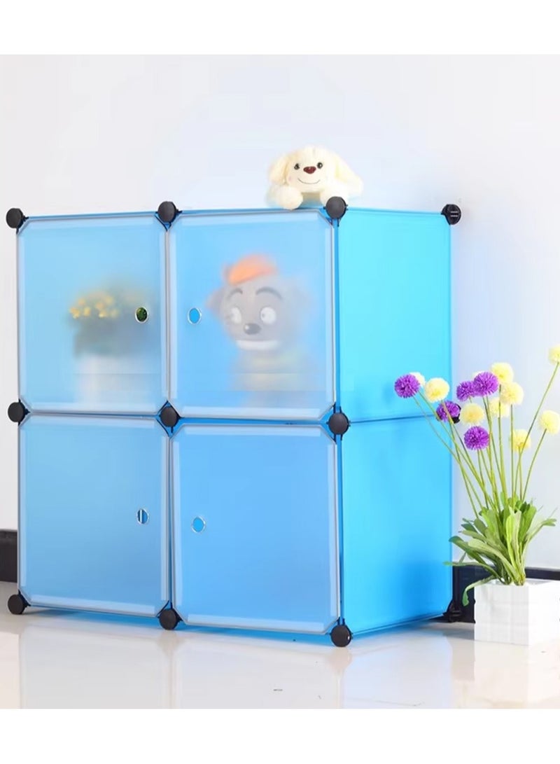 DubaiGallery Modular Wardrobe, Modular Shelves, Modular Clothes Organizer Wardrobe for Home, Storage Shelf for Bedroom, 4Cube  - Image 2