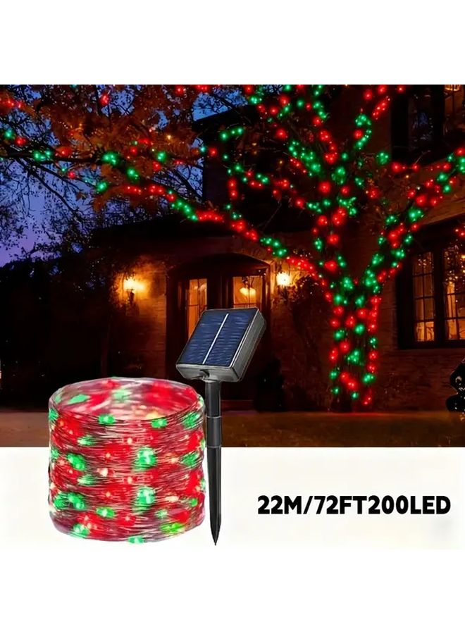 22M 200LED أضواء خرافية شمسية مقاومة للماء IP54 زينة العطلات في الهواء الطلق - Image 1