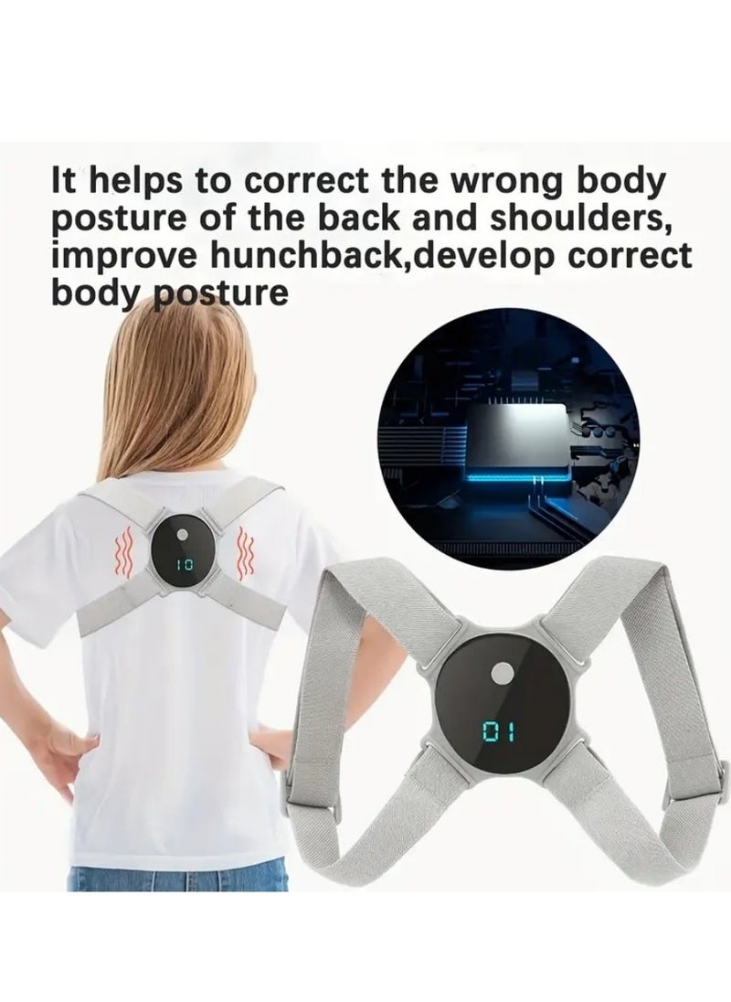 NIBEMINENT Adjustable Smart Back Posture Corrector Back Intelligent Brace Support Belt Shoulder Training Belt Posture Correction Spine Back  - Image 1