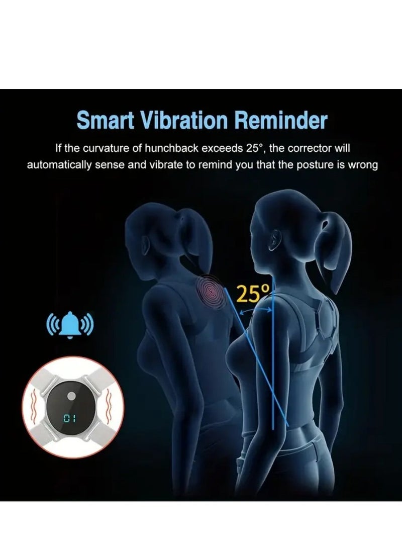 NIBEMINENT Adjustable Smart Back Posture Corrector Back Intelligent Brace Support Belt Shoulder Training Belt Posture Correction Spine Back  - Image 5