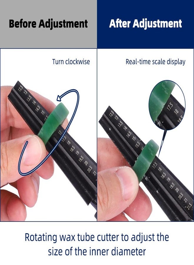 PHYHOO Wax Ring Sizer Ring Wax Tube Carving Jewelry Wax Ring Blade Enlarging Wax Tube Holes Ring Casting Molds Sculpting - Image 2