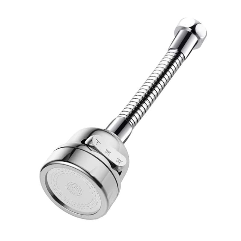 OLWICK 1 Pcs Movable 3 Modes Adjustable Kitchen Faucet Sprayer Head with Hose 360 Rotatable Water Saving Faucet Anti Splash Power Spray Tap and Bubbler Connector for Kitchen LongHard Nozzle - Image 1