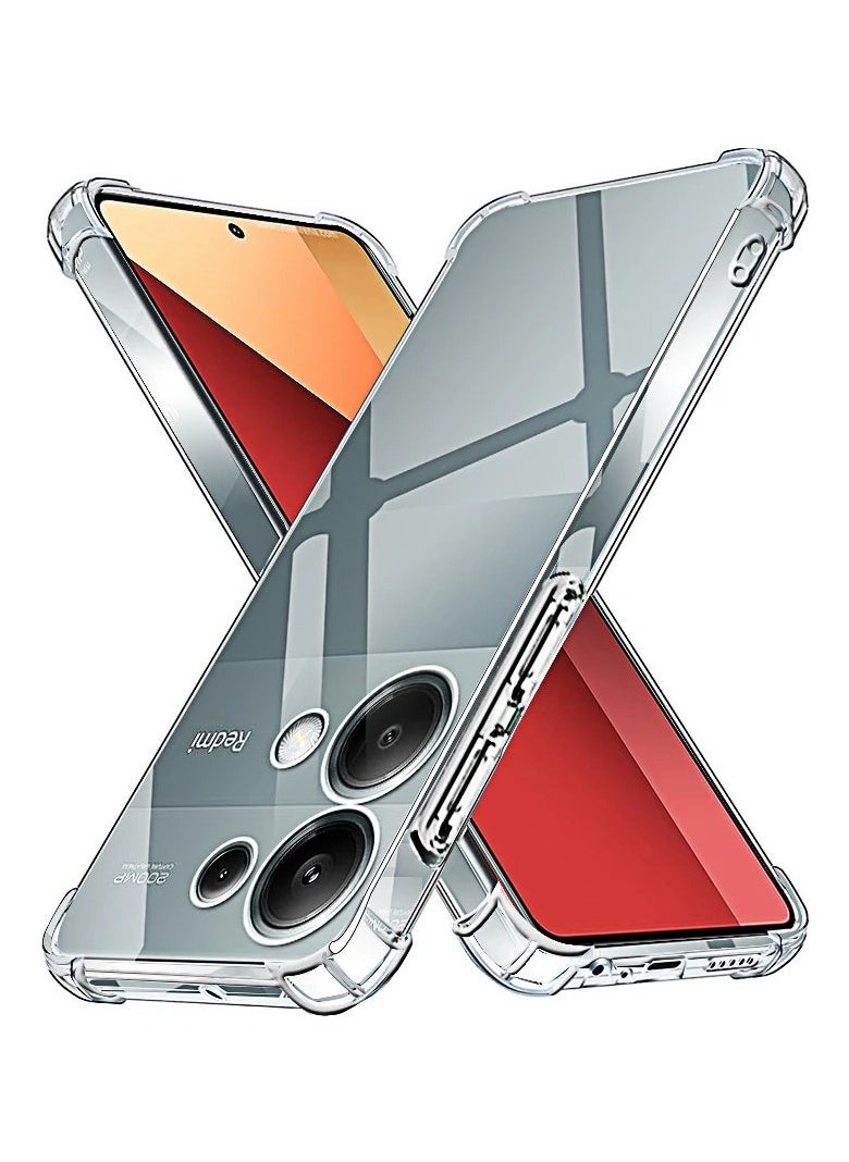 Generic - Reinforced Corners Transparent Anti Scratch Soft TPU Rubber Silicone Protective Cover for Phone For Xiaomi Redmi Note 13 4G - Image 1
