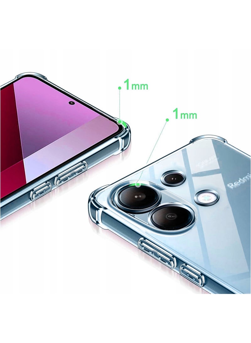 Generic - Reinforced Corners Transparent Anti Scratch Soft TPU Rubber Silicone Protective Cover for Phone For Xiaomi Redmi Note 13 4G - Image 1