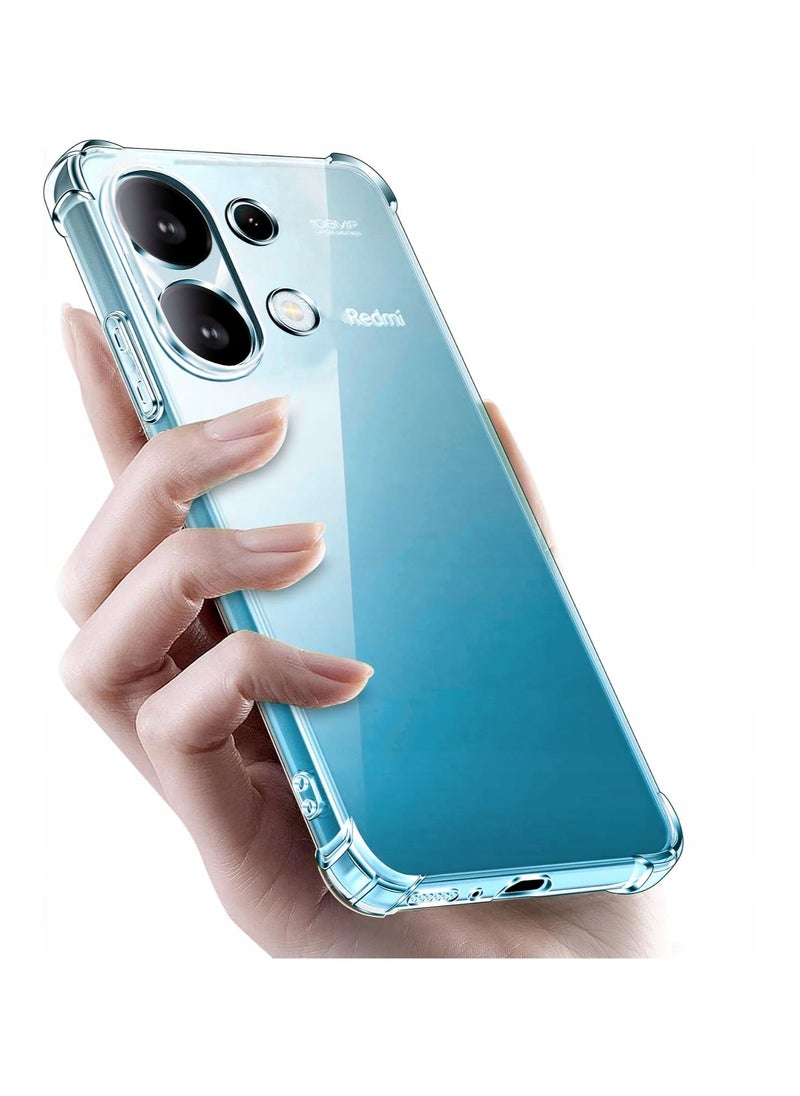 Generic - Reinforced Corners Transparent Anti Scratch Soft TPU Rubber Silicone Protective Cover for Phone For Xiaomi Redmi Note 13 4G - Image 1