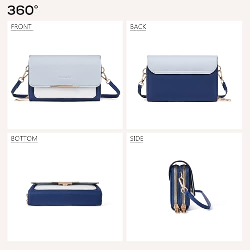 Roulens Small Crossbody Bag for Women,Cell Phone Purse Women's Shoulder Handbags Wallet Purse with Credit Card Slots - Image 4