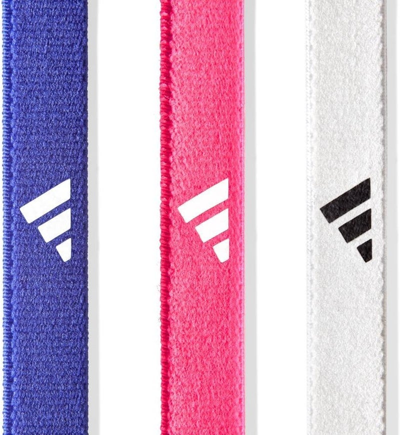 Adidas طقم أربطة شعر أديداس - أزرق لوسيد، وردي، أبيض - Image 2