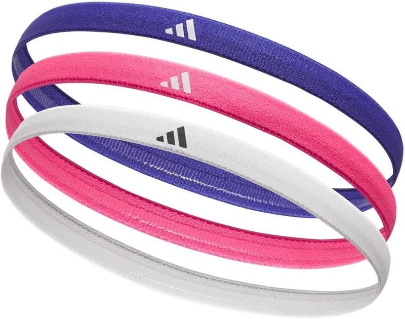 Adidas طقم أربطة شعر أديداس - أزرق لوسيد، وردي، أبيض - Image 1
