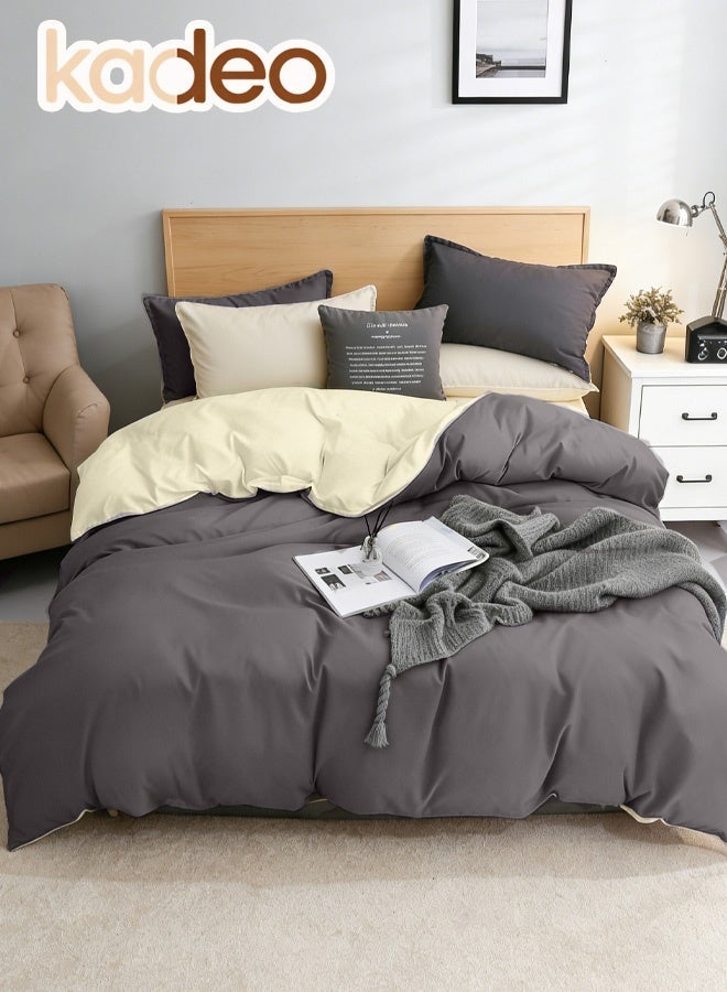 kadeo 4PCS Queen Comforter Set, Including Sheets, Duvet Cover and 2 Pillowcases Duvet Cover Set, AB Side Double Color All Season Soft and breathable Bedding Set 200*230CM - Image 1