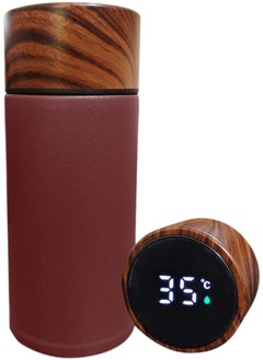 Generic Flask Smart Temperature Display Baby Kids Water Bottle Insulated Thermal Digital Thermo Stainless Steel Vacuum Drink Flasks Warmer Hot & Cold Drink Bottles Coffee Tea Travel Mug 220ml (Burgundy)  - Image 2