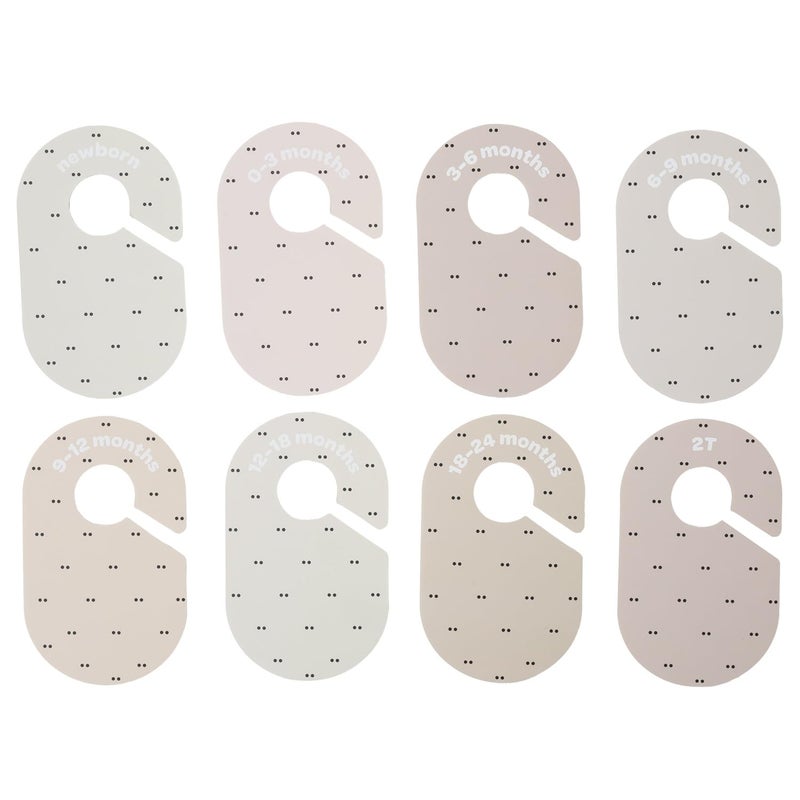 3 Sprouts Baby Closet Dividers 8-Piece Set Newborn to 2T - Double-Sided Organizer for Nursery Clothing Storage - Double Dot - Image 5