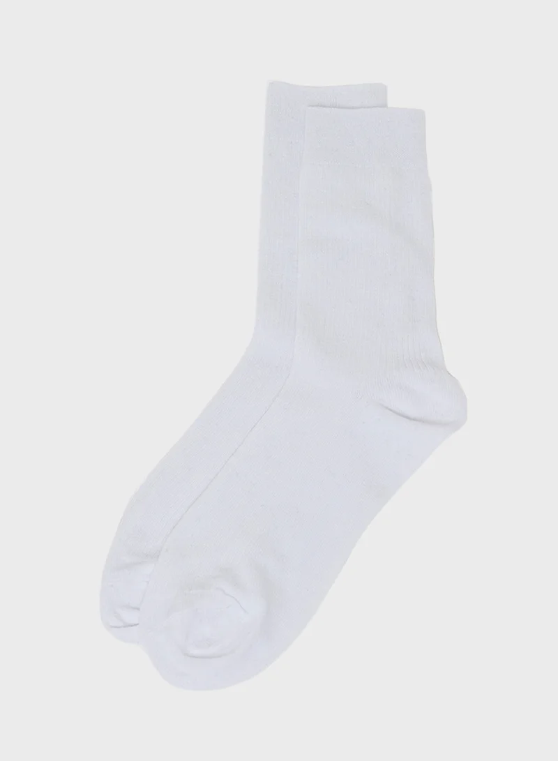 Seventy Five Basics Pack Of 5 Crew Length Socks