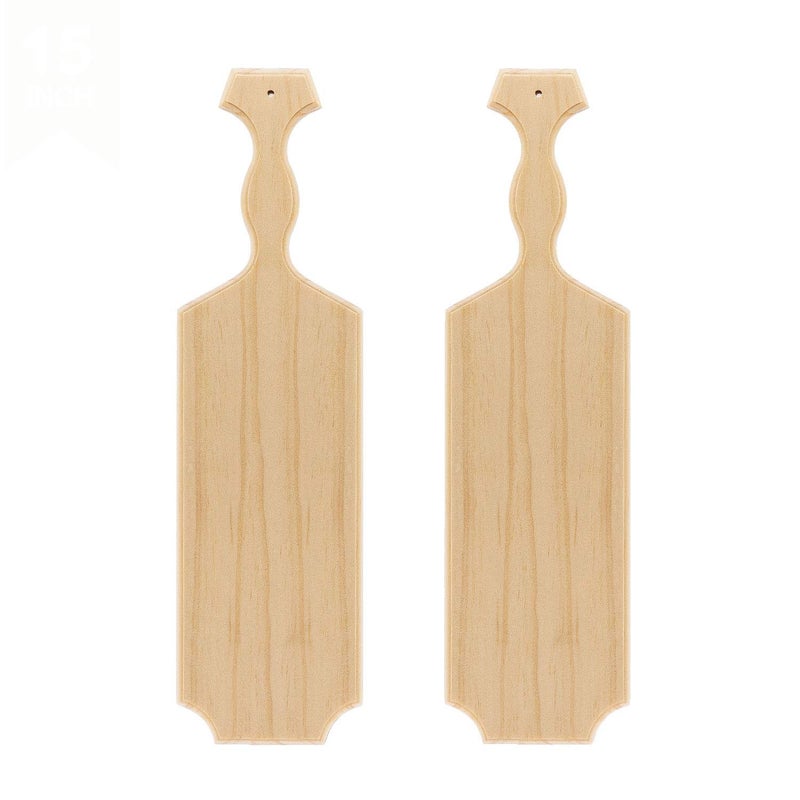 BATTIFE 2Pack 15inch Sorority Paddle Greek Fraternity Paddle Unfinished Wooden Frat Paddle Solid Pine Wood Paddles