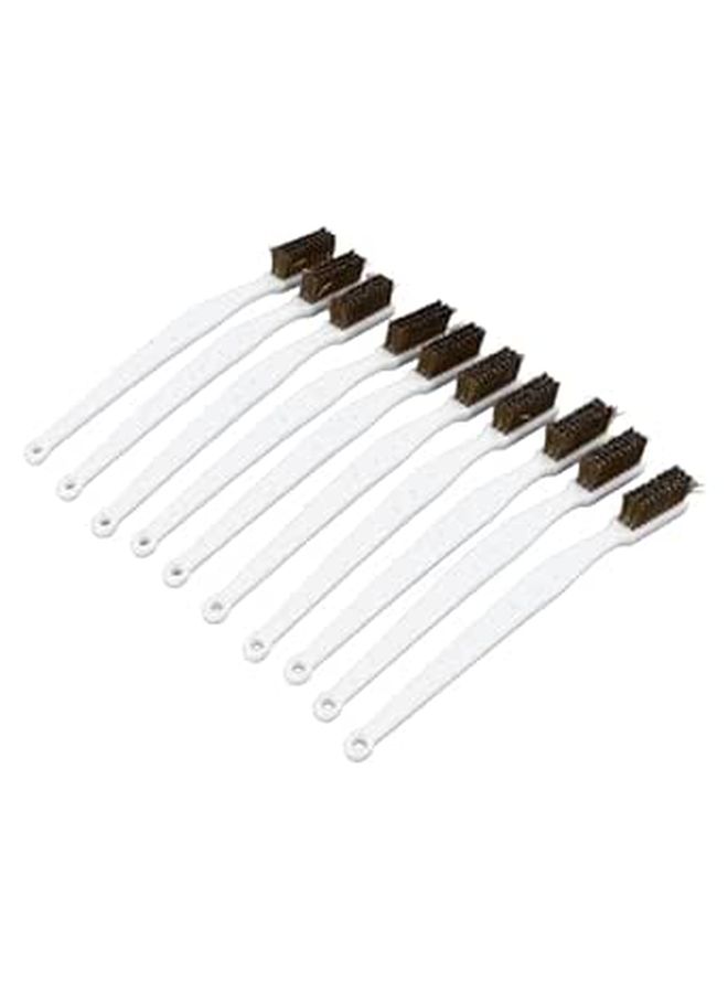 Brass Scratch Wire Brush Curved 3D Printer Nozzle Cleaning Tool With Hanging Hole Ergonomic Non Slip Grip - Image 1