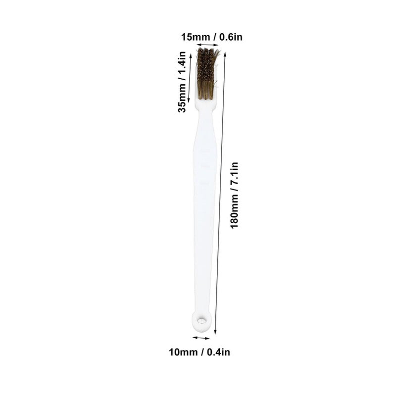 Brass Scratch Wire Brush Curved 3D Printer Nozzle Cleaning Tool With Hanging Hole Ergonomic Non Slip Grip - Image 3