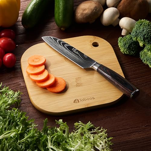 laboos Home Mini Cutting Board Small Fruit Cutting Board Solid Bamboo Wood Board for Baby Infant dormitoryＩSet of 2 - Image 3