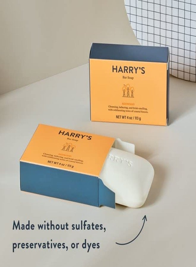 Harry's Men's Bar Soap, Redwood Scent Body Bar Soap for Men, 4 Bars, Net Wt 4 oz Each - Image 4