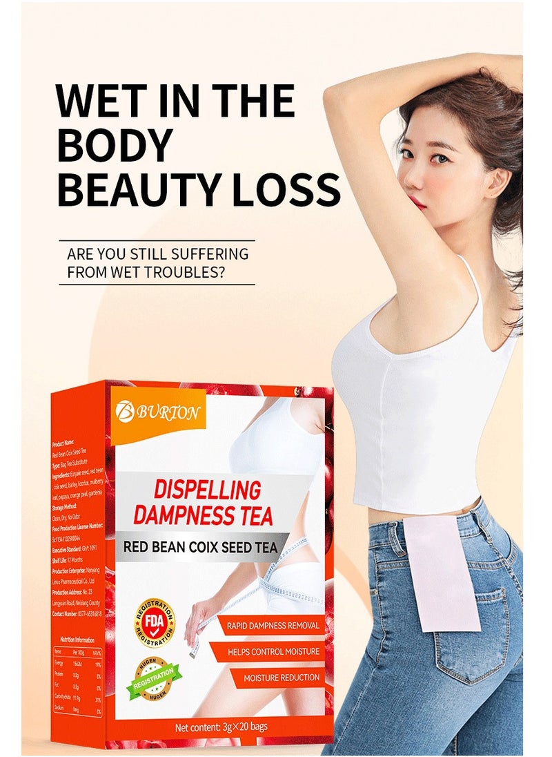 BURTON Dispelling Dampness Tea for Regulate Gastrointestinal Tract and Control Weight and Mood  - Image 1