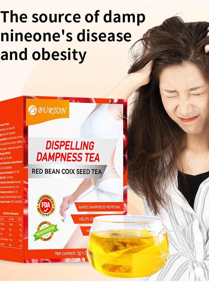 BURTON Dispelling Dampness Tea for Regulate Gastrointestinal Tract and Control Weight and Mood  - Image 3