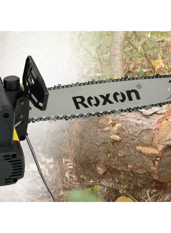 Roxon RX-ECS1300 1300W Electric Chain Saw 220-240V 50/60Hz 16 Inch 480RPM Wood Cutter Tool - Image 2