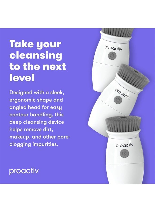 Proactiv Charcoal Facial Cleansing Brush - Spin Brush Exfoliator and Facial Scrubber With Charcoal-Infused Bristles For Deep Skin Cleansing - Water Resistant  - Image 2