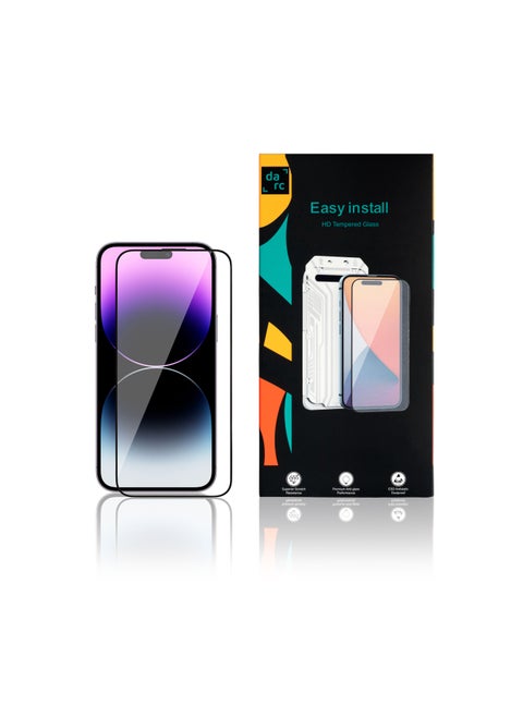 Clear Anti-Fingerprint Screen Protector with Easy-Install Tool for iPhone 15
