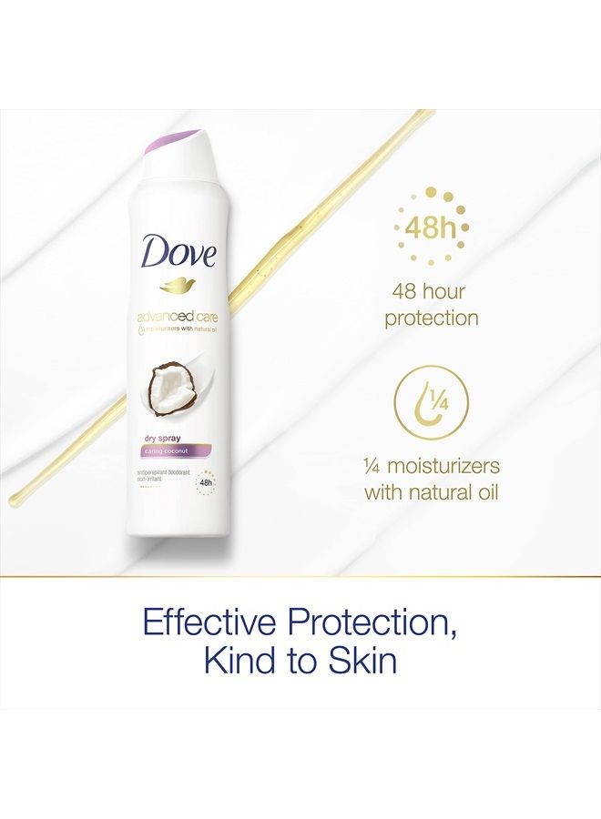 Dove رذاذ مضاد للتعرق للعناية المتقدمة للنساء برائحة جوز الهند مع حماية لمدة 48 ساعة، تحت الإبطين ناعمة ومريحة 3.8 أونصة (عبوة من 12) - Image 3