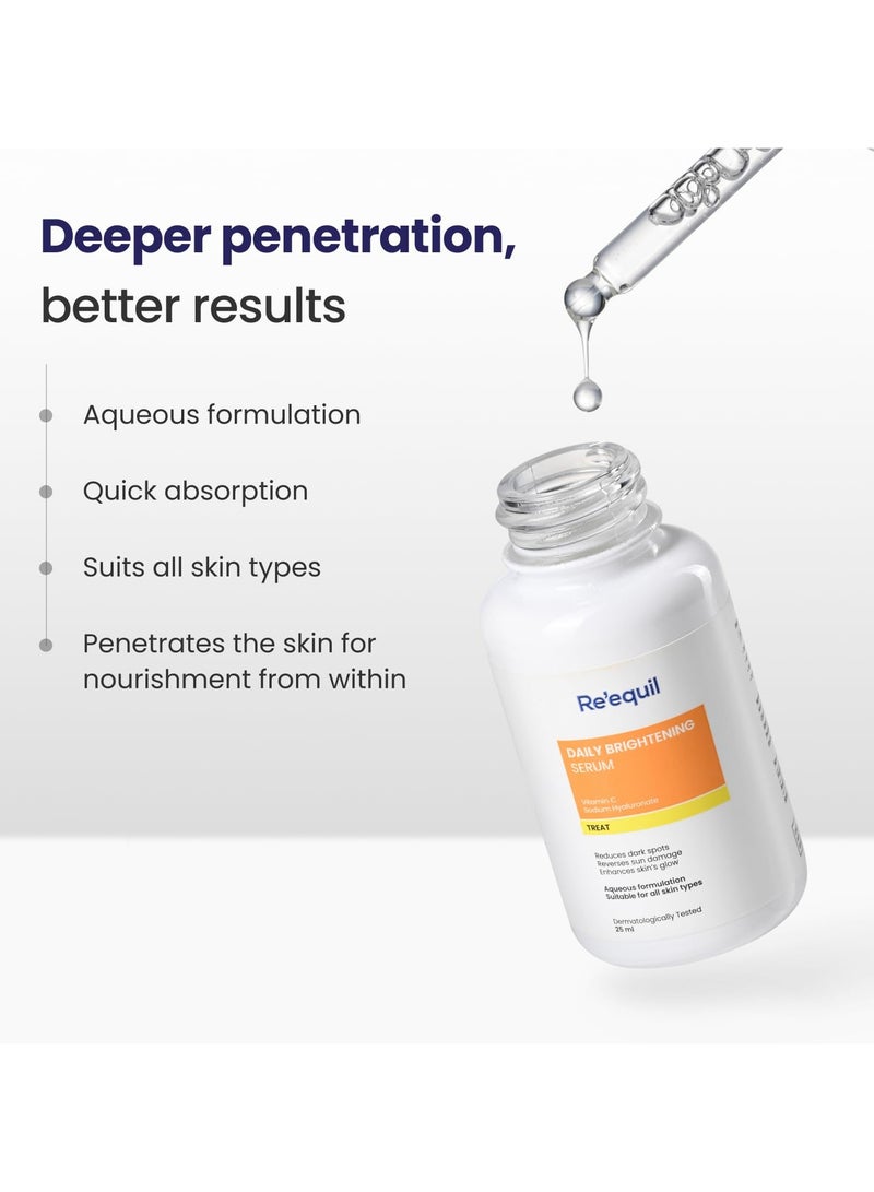 RE' EQUIL Daily Brightening Serum | 10% Vitamin C Serum | Reduces Dark Spots | Reverses Sun Damage | Enhances Skin's Glow | For All Skin Types | 25 Ml - Image 5