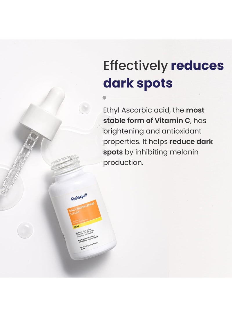 RE' EQUIL Daily Brightening Serum | 10% Vitamin C Serum | Reduces Dark Spots | Reverses Sun Damage | Enhances Skin's Glow | For All Skin Types | 25 Ml - Image 3