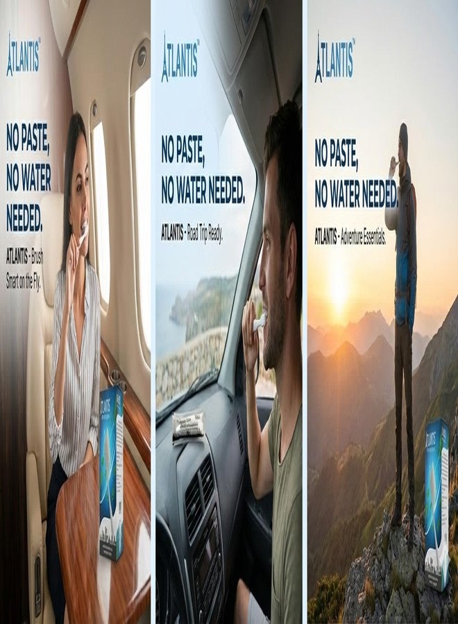 أتلانتيس فرشاة أسنان أتلانتس مُلصقة مسبقًا، مغلفة بشكل فردي، محكمة الإغلاق صحيًا، جاهزة للسفر، 50 قطعة - Image 4