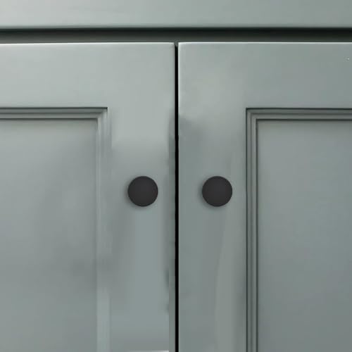 CABDM 18 Packs of 1-1/5-inch Matte Black Drawers and Cabinet knobs, Round pulls, Suitable for bathrooms, Closets, Kitchens and Dressing Tables - Image 3
