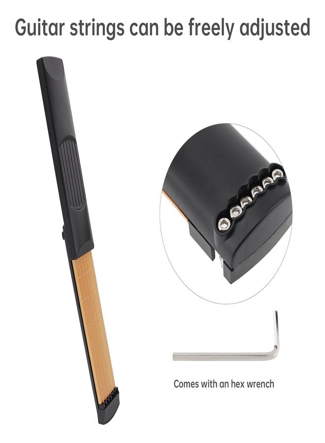 REMAGIC Guitar Practice Tools for Beginner, 6 Strings 6 Fret Plastics Fingerboard Portable Pocket Guitar Practice Tool Chord Trainer for Beginner, Mini Guitar Accessories Come with Tuning Wrench & Velvet Bag - Image 4